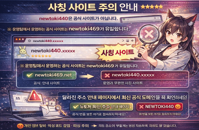 사칭 사이트 주의 안내